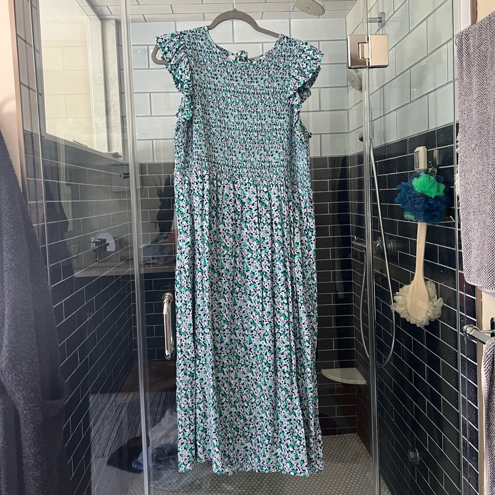 A New Day floral midi dress (size L)